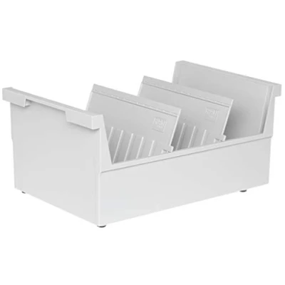 Image of HAN 855 0 11, Suspendable box A5 landscape, for 1,000 cards, with 2 support plates, light grey