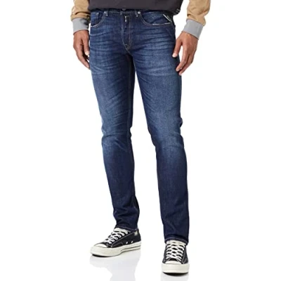 Image of REPLAY Men&#039;s Willbi Jeans, 007 Dark Blue, 29 W/32 L