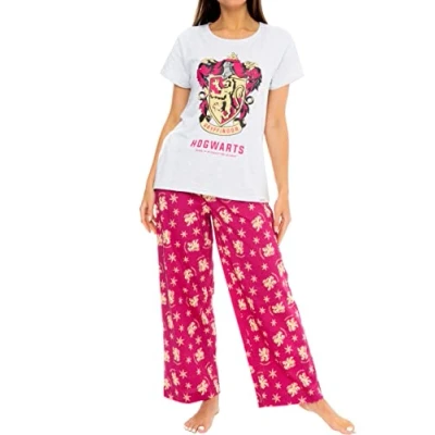 Image of Harry Potter Womens Pyjamas Hogwarts Multicoloured Large