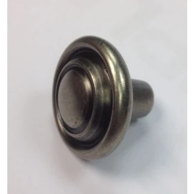 Image of 2 x Button Head Antique Pewter Effect 32mm Cupboard Cabinet Knobs