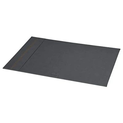 Image of RHODIA 194478C Titanium Rigid Desk Pad 60x40 cm Orange Saddle Stitching Faux Leather Exterior Home Office Collection Rhodiarama Organization &amp; Design Storage