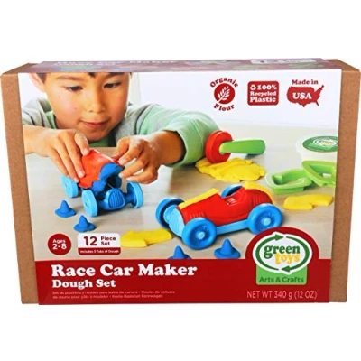 Image of Green Toys Race Car Maker Dough Set Activity