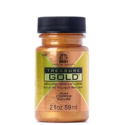 Image of PLAID ENTERPRISES, INC. Paint Treasure Gold Copper, 2oz