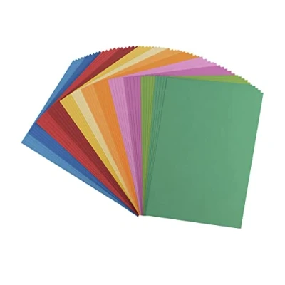 Image of Florence Cardstock Smooth Multicoloured Coloured Card Making Supplies A4 Basic 20 x 5 Sheets Paper for Scrapbooking, and Other Crafts 216 GSM