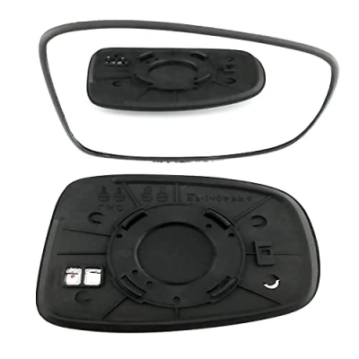 Image of Clip on Heated Base Wing Mirror Glass fits Hyundai i10 2007 to 2010 Right Driver Side