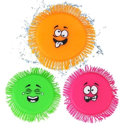 Image of The Magic Toy Shop Water Absorbing Flying Disc Frisbee Soft Silicone, Floats on Water, Soaks Targets Fun for Kids and Adults, Suitable Summer, Swimming Pool Beach Games