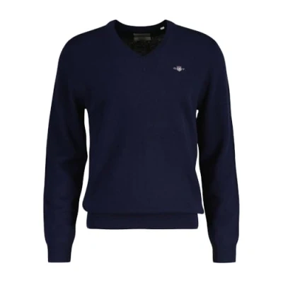 Image of GANT V NECK Jumper, Men&#039;s, Size: XXL, Marine