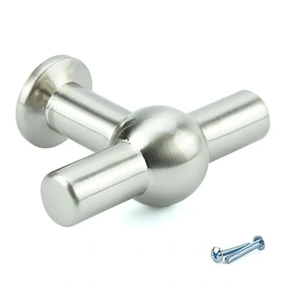 Image of M4TEC Interior Kitchen Cabinet Door Knobs Cupboards Drawers Bedroom Furniture Pull Handles Brushed Nickel. P9 Series: 22 x 60 mm