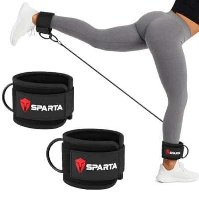 Image of Ankle Straps For Cable Machine Cuff Leg Workout Pulley Equipment Men And Women adjustable with velro strap