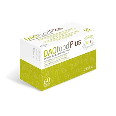 Image of DAOfood Plus for The Dietary Management of DAO Deficiency 60 EFICAPS Capsules with Gastro Resistant Tablets Enzyme, Quercetin and Vitamin C