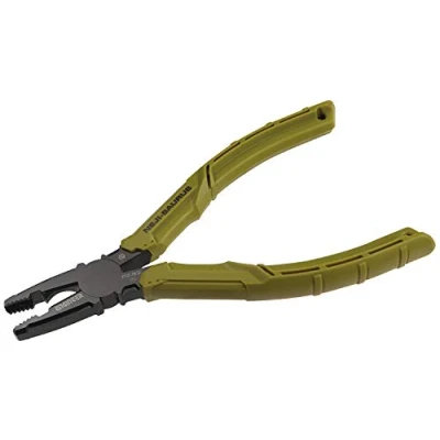 Image of Screw Pliers (remove damaged screws quickly/easily), multi function inter meshed jaw teeth, black oxide coating, sage green grips. Engineer pz 32 JS neji saurus