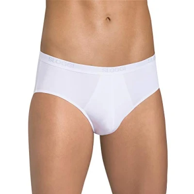 Image of 2 Pack White Basic Midi Brief Men&#039;s 32 Mens Sloggi