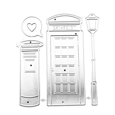 Image of UNFAIRZQ For Creative Telephone Booth Metal Cutting Dies Scrapbooking Tool Paper Cards Album Decor
