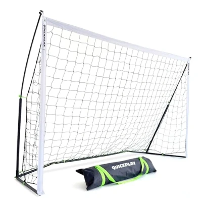 Image of QUICKPLAY Kickster Academy Football Goal 8x5&#039; Ultra Portable Equipment includes Net and Carry Bag [Single Goal]