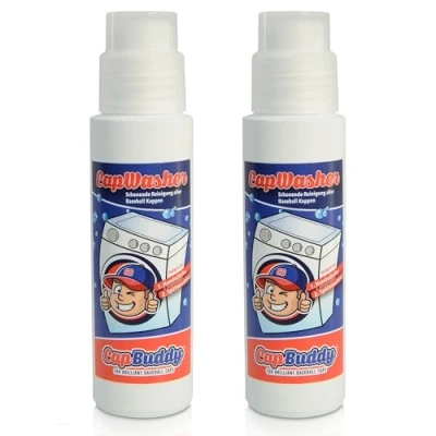 Image of cap Buddy Washer double pack detergent for gentle cleaning of all baseball caps especially suitable pre in the Capbuddy dishwasher