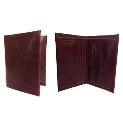 Image of MustBeBonkers MEN&#039;S FAUX LEATHER SLIM BROWN WALLET MONEY CREDIT CARD HOLDER BIFOLD