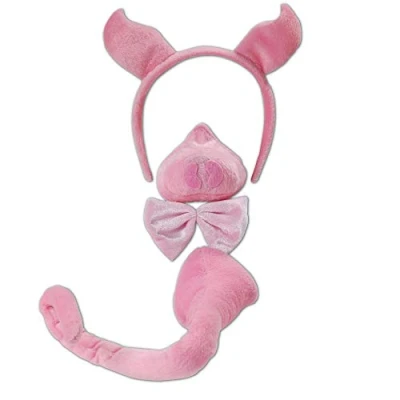 Image of Pink Pig With Sound Accessory Set Perfect for Parties, Birthday Celebrations, Festivals, Social Events, World Book Day, &amp; More