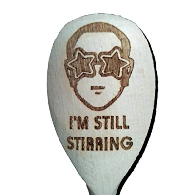 Image of FastCraft ELTON JOHN STAR GLASSES INSPIRED WOODEN BAKING SPOON KITCHEN COOKING BIRTHDAY PRESENT FAN GIFT