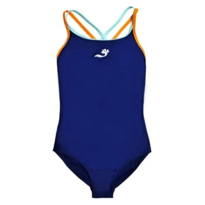 Image of Splash About Soaked Girl&#039;s Essential Sports Swimming Costume Blue 10 11 Years