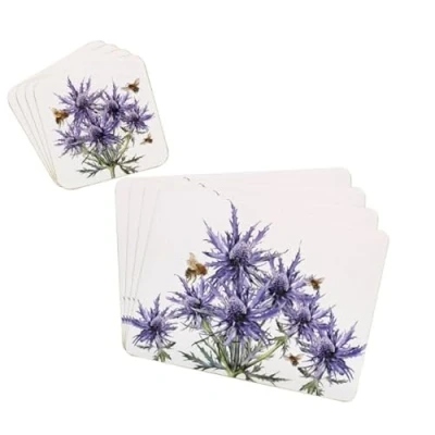 Image of Sets of 4 Placemats with Matching Coasters (Thistle &amp; Coasters)