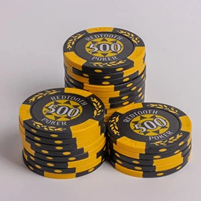 Image of Redtooth Poker 500 Value 14g Numbered Casino Chip Roll