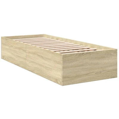 Image of vidaXL Bed Frame without Mattress Sonoma Oak 90x200 cm