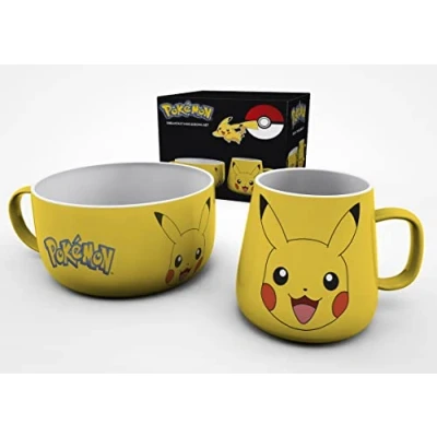 Image of Pokémon Pikachu Mug &amp; Bowl Breakfast Set
