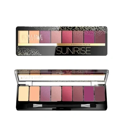 Image of Eveline Cosmetics Eyeshadow Professional Sunrise Palette 8 Vibrant Shades, Long lasting Vegan Formula