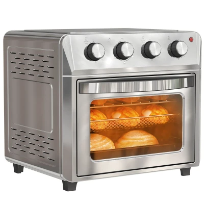 Image of HOMCOM 24L Air Fryer Oven, Mini Oil Free Cooking, Grill, Roast, Bake, with Adjustable Temperature, Timer, Touch Screen, Dishwasher Safe, 1600W, Silver