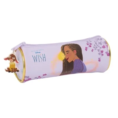 Image of Safta Wish Round School Pencil Case, Children&#039;s Ideal for Children from 5 to 14 Years, Comfortable and Versatile, Quality Resistance, 20 x 7 cm, Purple, Lilac, Estándar, Casual