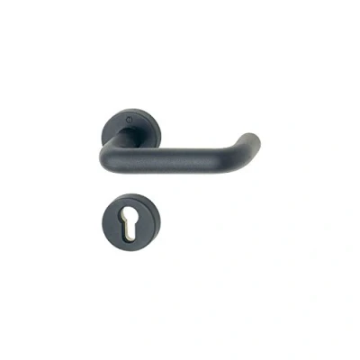 Image of HOPPE FS Paris Door Handle Set, for fire Doors T30 T60 T90, Plastic, Black, Complete Fittings