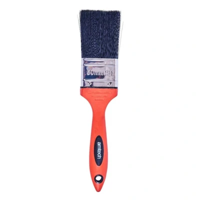 Image of Amtech G4365 2 inch Paint Brush (50mm), No Bristle Loss Design, Soft Grip and Available as 0.5 1, 1.5, 2.5, 3 4, Multi Colour