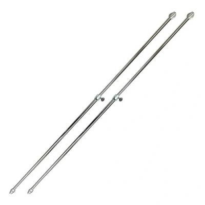 Image of FLADEN Fishing Twin Pack of Telescopic Arrow Point Metal Bank Sticks 60 120cm with Sturdy Universal Screw Thread For Carp and Coarse Accessory Set Ups [40 076]
