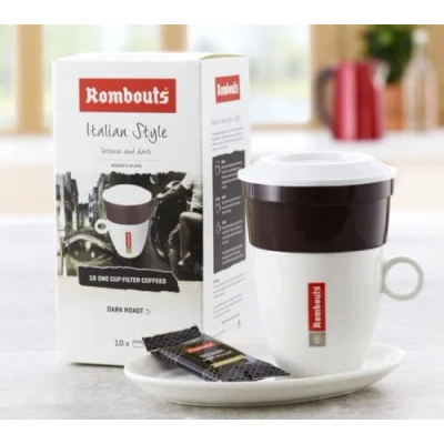 Image of Rombouts Italian One Cup Coffee Filters 10&#039;s (4 Boxes)
