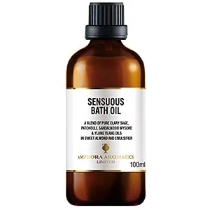 Image of Amphora Aromatics Sensuous Bath Oil 100ml Glass