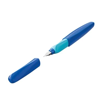 Image of Pelikan 814737 Twist Nib Fountain Pen, M, Deep Blue, Includes 1 Cartridge, Pack of
