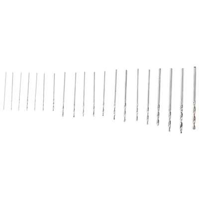 Image of Amtech F0930 20 Piece high Speed Steel (HSS) Micro Drill bits (0.3mm 1.6mm)