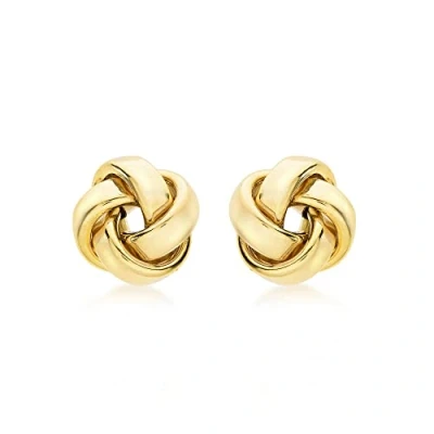 Image of Carissima Gold Women&#039;s 9 ct Yellow 11 mm Knot Stud Earrings