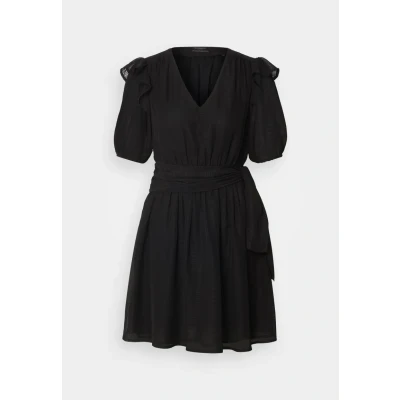 Image of Scotch &amp; Soda Ruffled MINI dress Cocktail / Party dress, Women&#039;s, Size: 6, Evening black