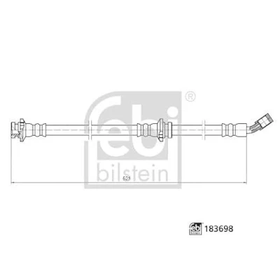 Image of 462104CE0B Brake Hose FEBI BILSTEIN 183698 Front Axle Left 625mm NISSAN: Qashqai 2