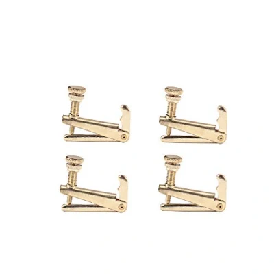 Image of Alnicov 4pcs/set Violin String Tuner Fine Adjusters Replacement Parts for 3/4 4/4 Gold