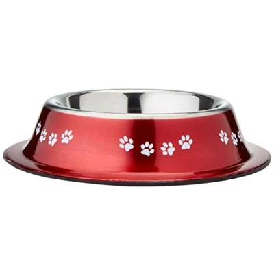 Image of Classic Pet Products Posh Paws Non Tip Dish, 500 ml, Red