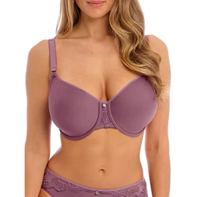 Image of Fantasie Women&#039;s Reflect Underwire Bandless Spacer T Shirt Bra, Opaque, Heather, 34DD