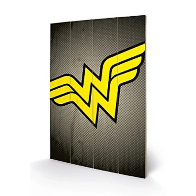 Image of DC Comics Sw11207P Wonder Woman Symbol) Wood Wooden Wall Art 40 X 2.5 59 Cm