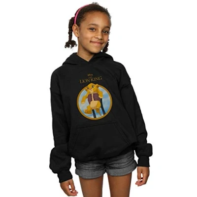 Image of Disney Girls The Lion King Show Simba Hoodie Black 5 6 Years