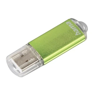 Image of Hama Laeta 64GB USB 2.0 Type A Green,Transparent flash drive drives (USB 2.0, A, Cap, green, Transparent, Metal, Plastic, Windows ME/2000/XP/Vista/7/8, MacOS 9.0)