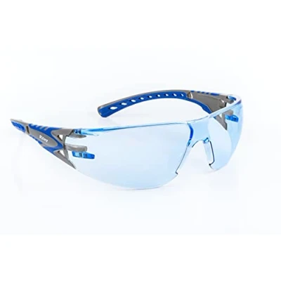 Image of Riley Eyewear Stream Evo Sunglasses Industrial Workwear Eye Protection Safety Glasses (Blue)