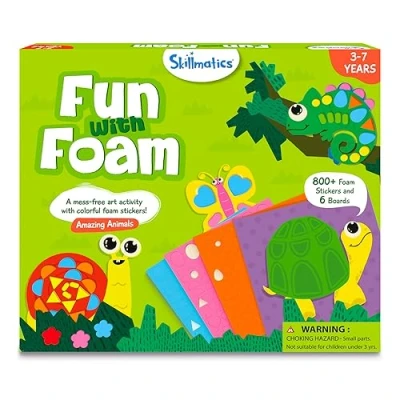 Image of Skillmatics Art Activity Fun with Foam Animals, No Mess Felt Sticker for Kids, Stocking Stuffers, Craft Kits, DIY Activity, Christmas Gifts Boys &amp; Girls Ages 3, 4, 5, 6, 7, Travel Toys