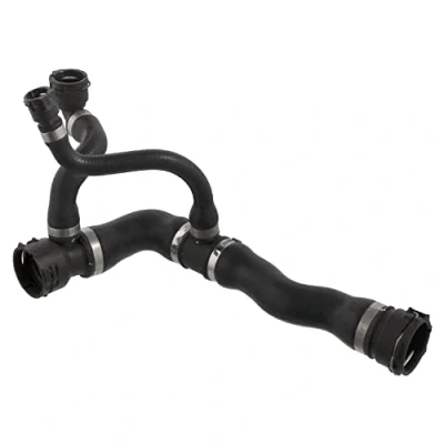 Image of 17127519255 Radiator Hose FEBI BILSTEIN 46037 Upper Left EPDM (ethylene propylene diene Monomer (M class) rubber), Plastic with quick couplers