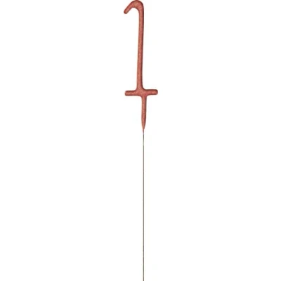 Image of Rose Gold 1st Glitz Birthday Sparkler (17cm) Perfect for Birthdays Cake Topper Decoration, Anniversary &amp; More 1 Pc